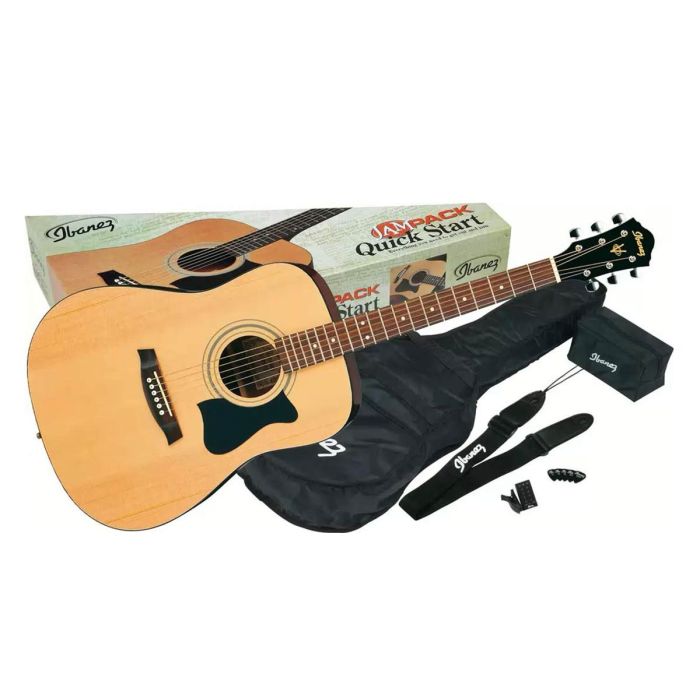 Chitarra Acustica Natural con Borsa, accordatore, tracolla e plettri IBANEZ V50 NJP NT - Prodotto B-Stock