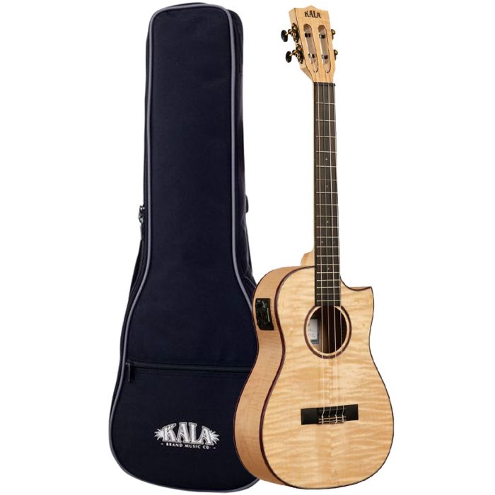 Ukulele Baritono Elettrificato con Borsa KALA KA-ASFM-B-CE
