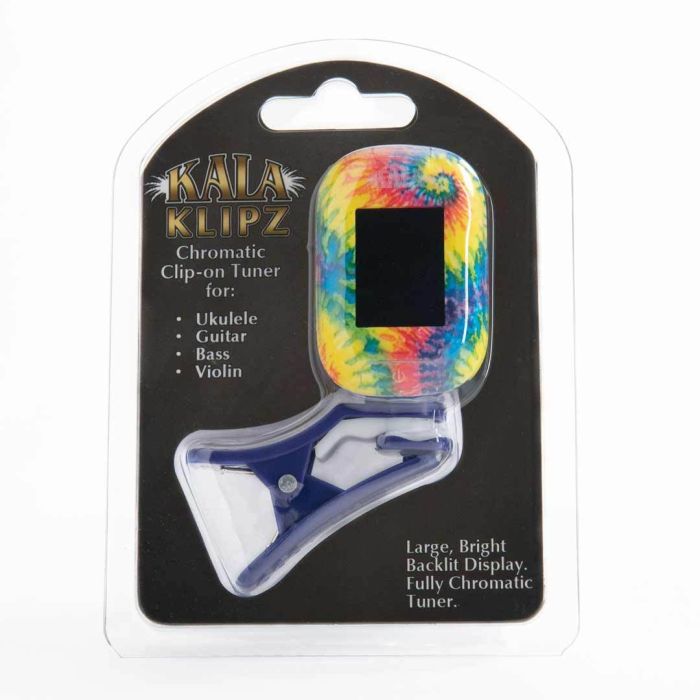 Accordatore cromatico per Ukulele, Chitarra, Basso e Violino KALA KK-TIEDYE Klipz Tuner Tie Dye