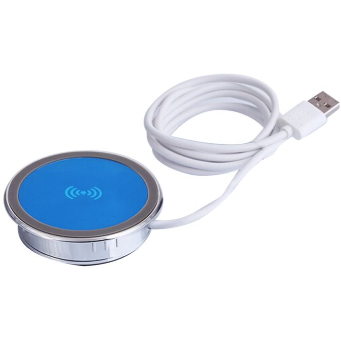 Konix Fiji Chargeur sans Fil QI 10W pour Smartphones - Charge Rapide à Induction - Bleu