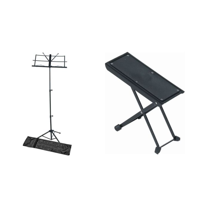 Leggio Pieghevole 3 alzate portaspartiti Musicale + poggiapiedi per chitarristi MS2005 Starter ONE