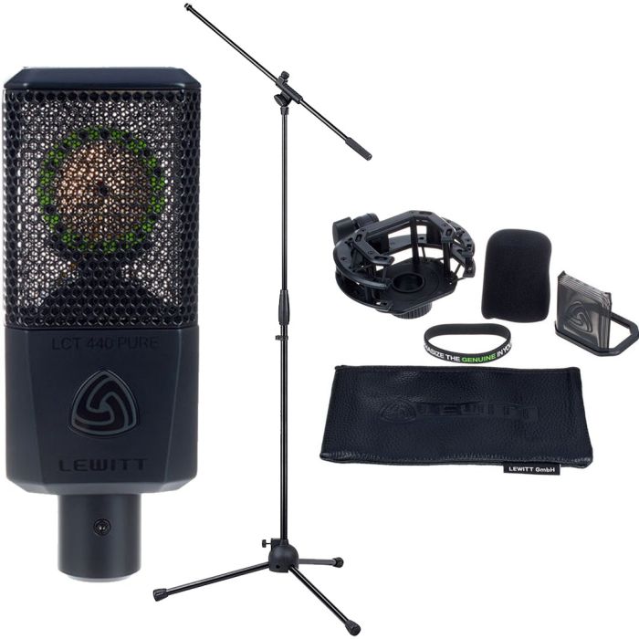 Bundle Microfono da Studio con Asta LEWITT LCT 440 PURE con Asta