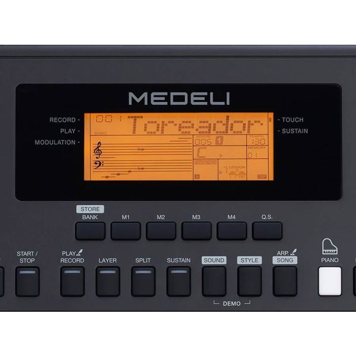 Tastiera Arranger Portatile 61 Tasti Touch Response MEDELI MK200