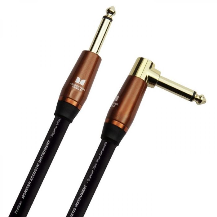 Cavo per Strumento Acustico 3,65mt Monster Cable M ACST2-12A Cavo Jack Dritto/Angolato 3,65mt per Strumenti Acustici