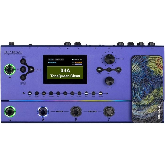 Pedaliera Multieffetto a Batteria per Chitarra Elettrica Mooer GE200 PRO LI