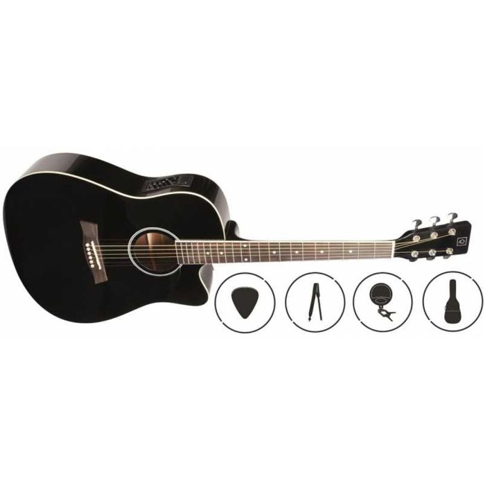 Pack chitarra elettroacustica con custodia e accessori Oqan QGA-51CE Acoustic Pack