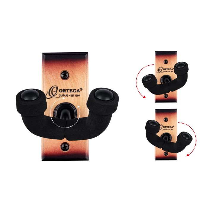 Supporto da Parete per Ukulele Ortega OUH-1TSB Supporto da Parete per Ukulele e Mandolino Tobacco Sunburst