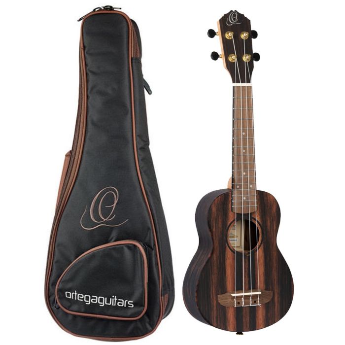 Ukulele Soprano Ortega RUEB-SO Ukulele Soprano Open Pore Finish con Borsa
