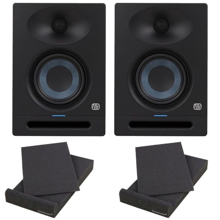 Bundle 2 studio monitor attivi Eris Studio 5 + coppia pad isolanti PreSonus Eris Studio 5 Black (Coppia) con Pad Isolanti
