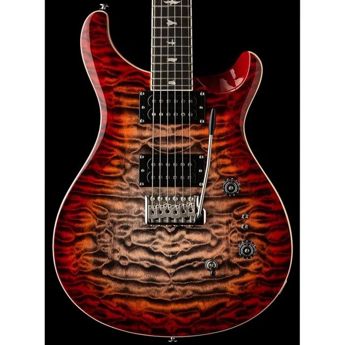 PRS SE Custom 24-08 Quilt Charcoal Cherry Burst