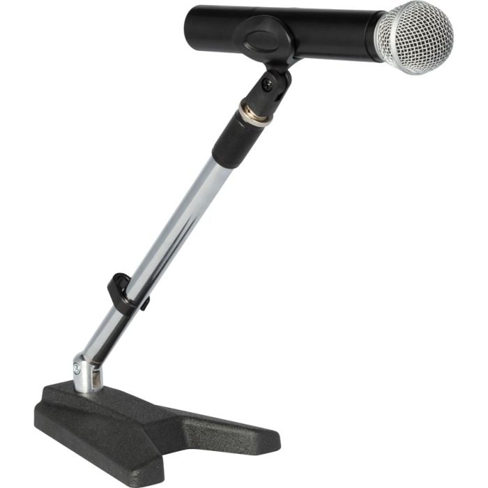 Asta Microfono corta da tavolo o da terra regolabile Quiklok A/114 CH