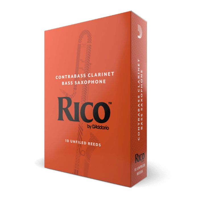 10 Ance per Clarinetto contrabbasso / Sassofono basso Durezza 3,0 Rico by D'Addario Contra Clarinet / Bass Sax Reeds 3 10-pack