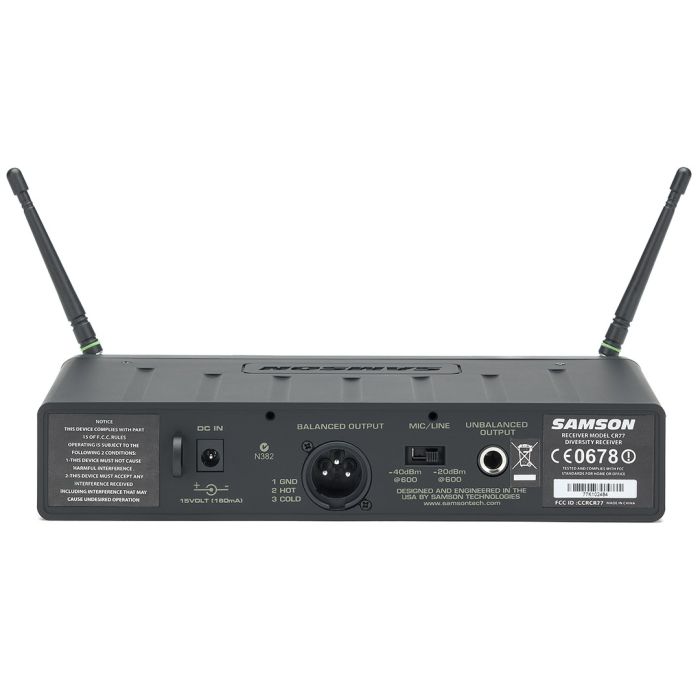 Sistema Headset per Aerobica E1 (863.125 MHz) Samson AirLine 77 UHF
SAMSON AirLine 77 UHF Sistema Headset per Aerobica E1 (863.125 MHz)