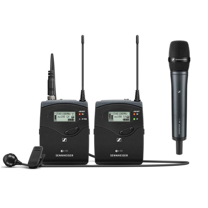 Sistema Microfonico All In One Wireless per Telecamera Sennheiser EW 122P G4-B ME-4 TRIO
