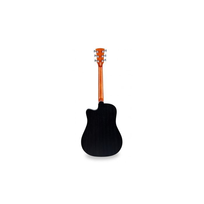 Chitarra acustica dreadnought cutaway amplificata con armrest SoundSation Edge Solid SDNCE-TBK Transparent Black