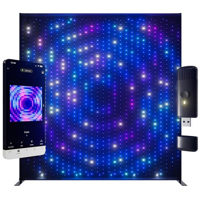 Fondale Luminoso 1120 LED RGB con Stand e Custodia (2,5x2,7m) Twinkly PRO Twinkly Lightwall