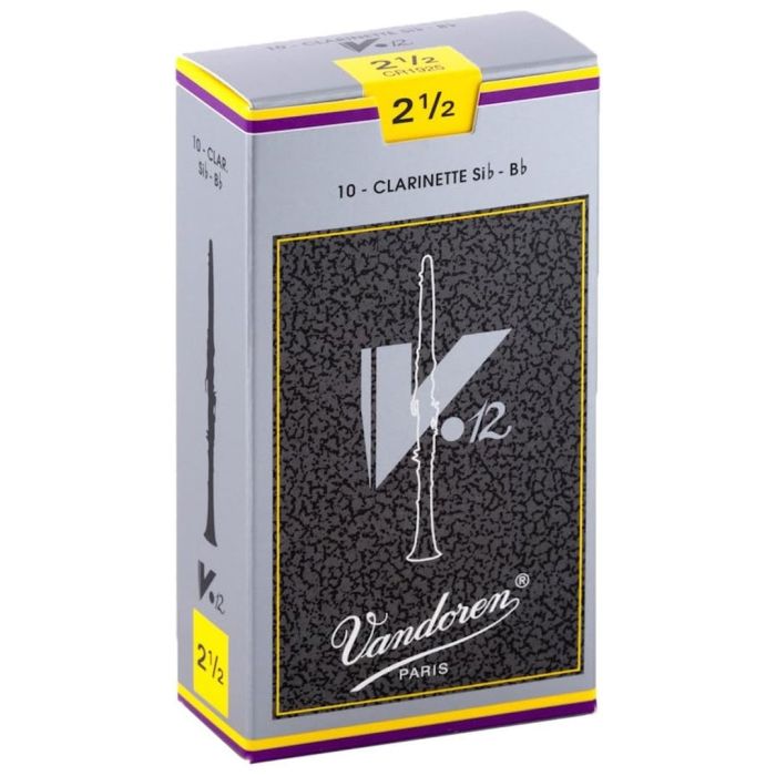 Ancia per Clarinetto in Sib 2.5 V12 Vandoren CR1925 Ance per Clarinetto in Sib 2.5 V12 (Confezione da 10)