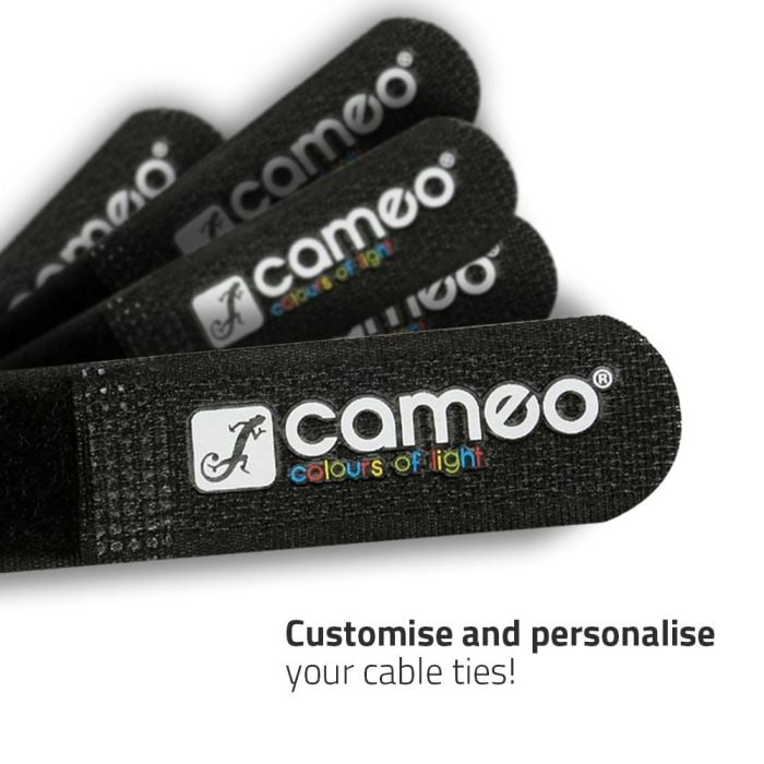 Velcro Biadesivo Nero 50 Fascette In Velcro Con Occhiello - 30 Cm X 2.5 Cm Nere, Per Organizzare Cavi E Oggetti Fascette Velcro Con Occhiello Metallico - Foto 2