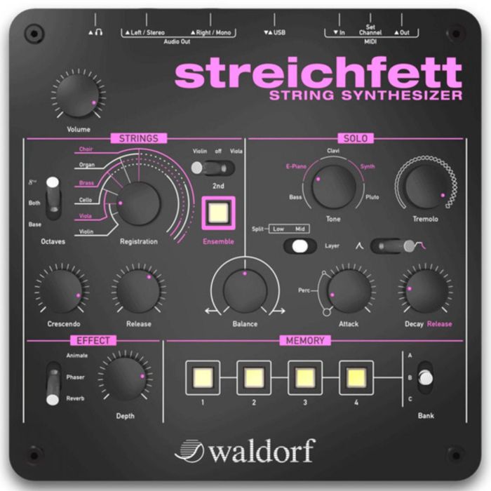 Synth Polifonico Waldorf Streichfett Waldorf Streichfett Sintetizzatore Compatto Polifonico