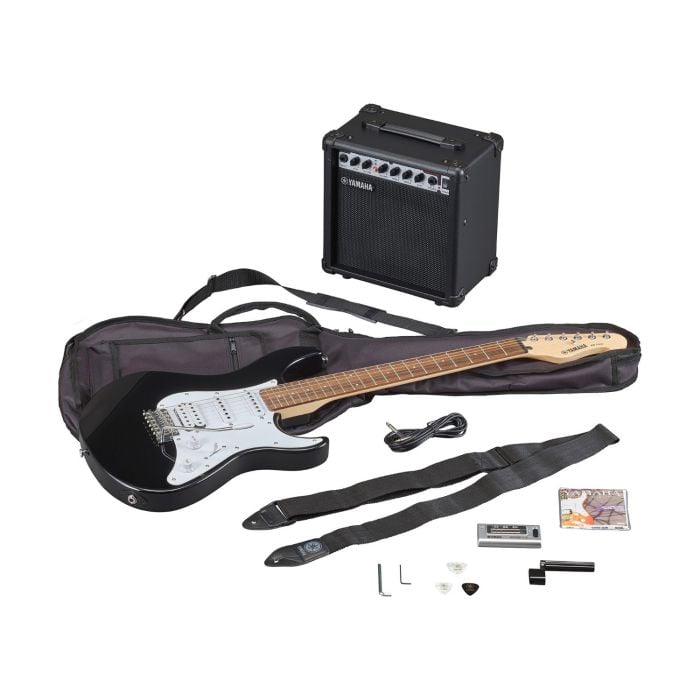 Kit Chitarra Elettrica Nera con Amplificatore, Custodia e Accessori YAMAHA EG112 Guitar Pack II