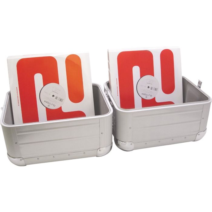 Flightcase per Dj ZOMO MP-80 XT Recordcase Flightcase Custodia per 80 Dischi LP Argento per Dj