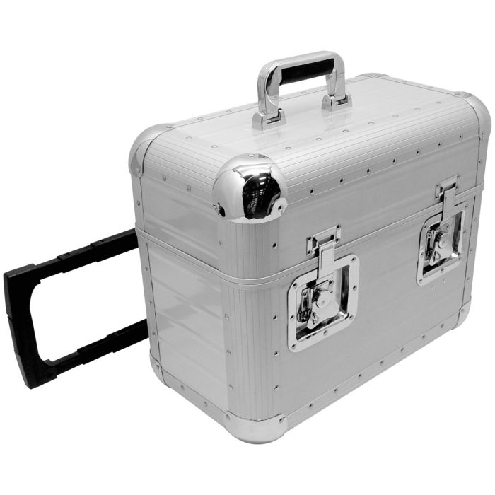 Flightcase per Dj ZOMO TP-70 XT Recordcase Flightcase Trolley per 70 Dischi LP Argento per Dj
