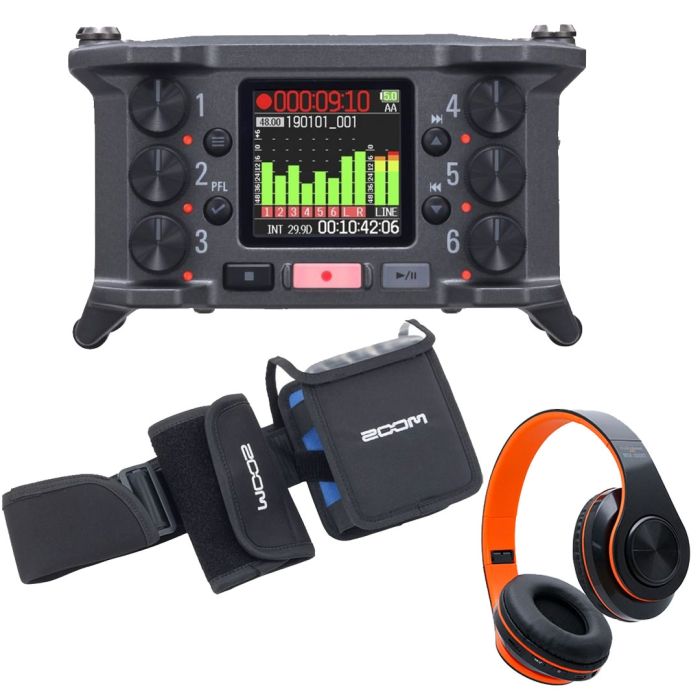 Bundle F6 Registratore Field Multitraccia + PCF-6 Borsa Protettiva + Cuffie ZOOM F6 con PCF-6 e Cuffie