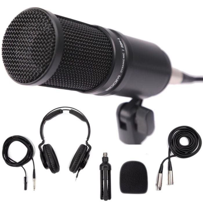 Kit per Podcast Con Microfono, Cuffie e Supporto da Tavolo ZOOM ZDM1 Podcast Mic Pack