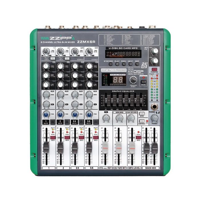 ZZIPP ZZMX6R Mixer 6 Canali con Recording