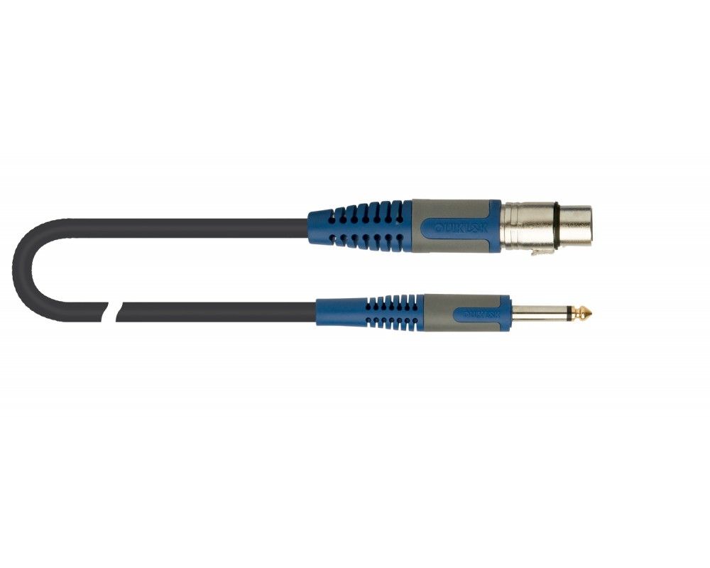 QUIK LOK Cavo Bilanciato XLR Maschio / Jack TS 1 Metro – Per Studio E Palco, Conduttore In Rame Con Schermatura, Serie JUST
