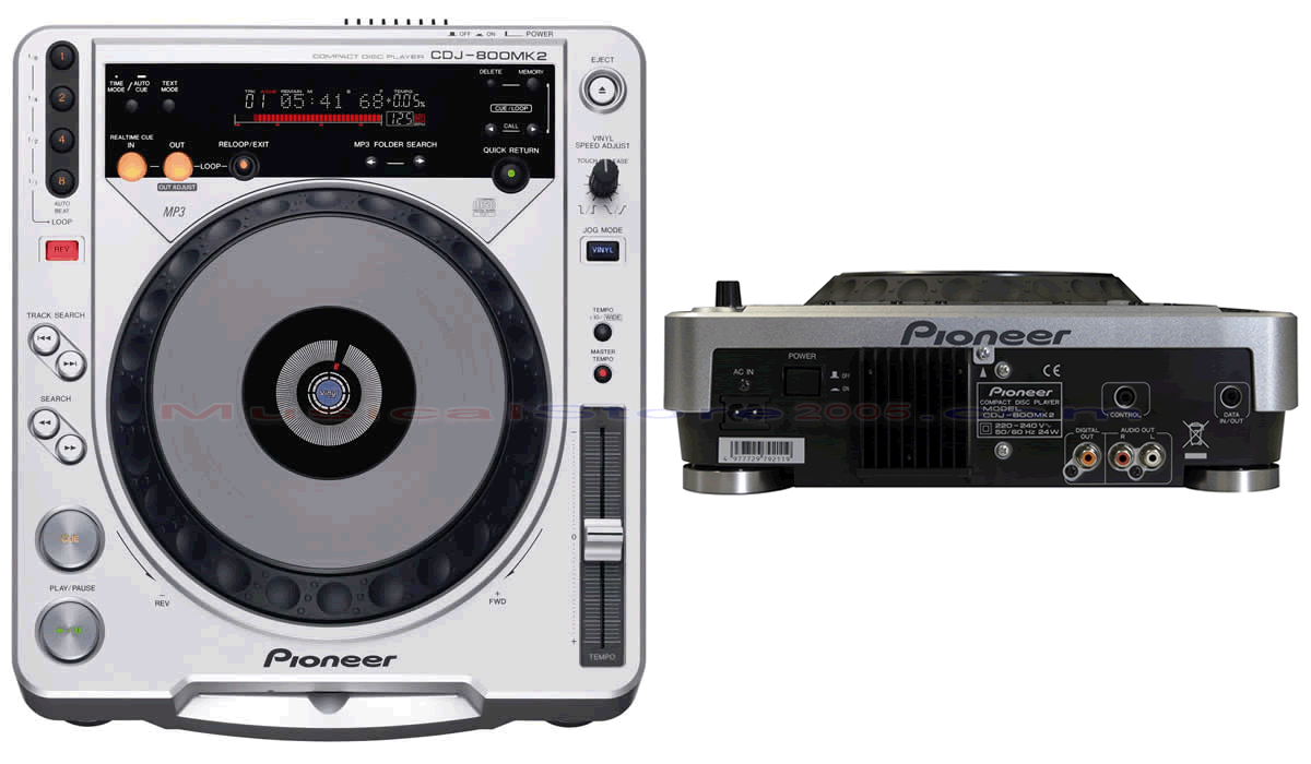 PIONEER CDJ 800 MK2 LETTORE CD DIGITALE CON MANOPOLA JOG WHEEL