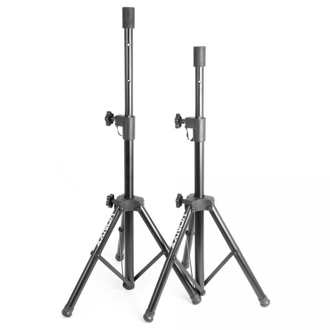 Stagg Supporti Da Terra Per Diffusori Serie Q + Borsa, Regolabili 113-187cm, Carico 60kg, Coppia Di Treppiedi In Acciaio