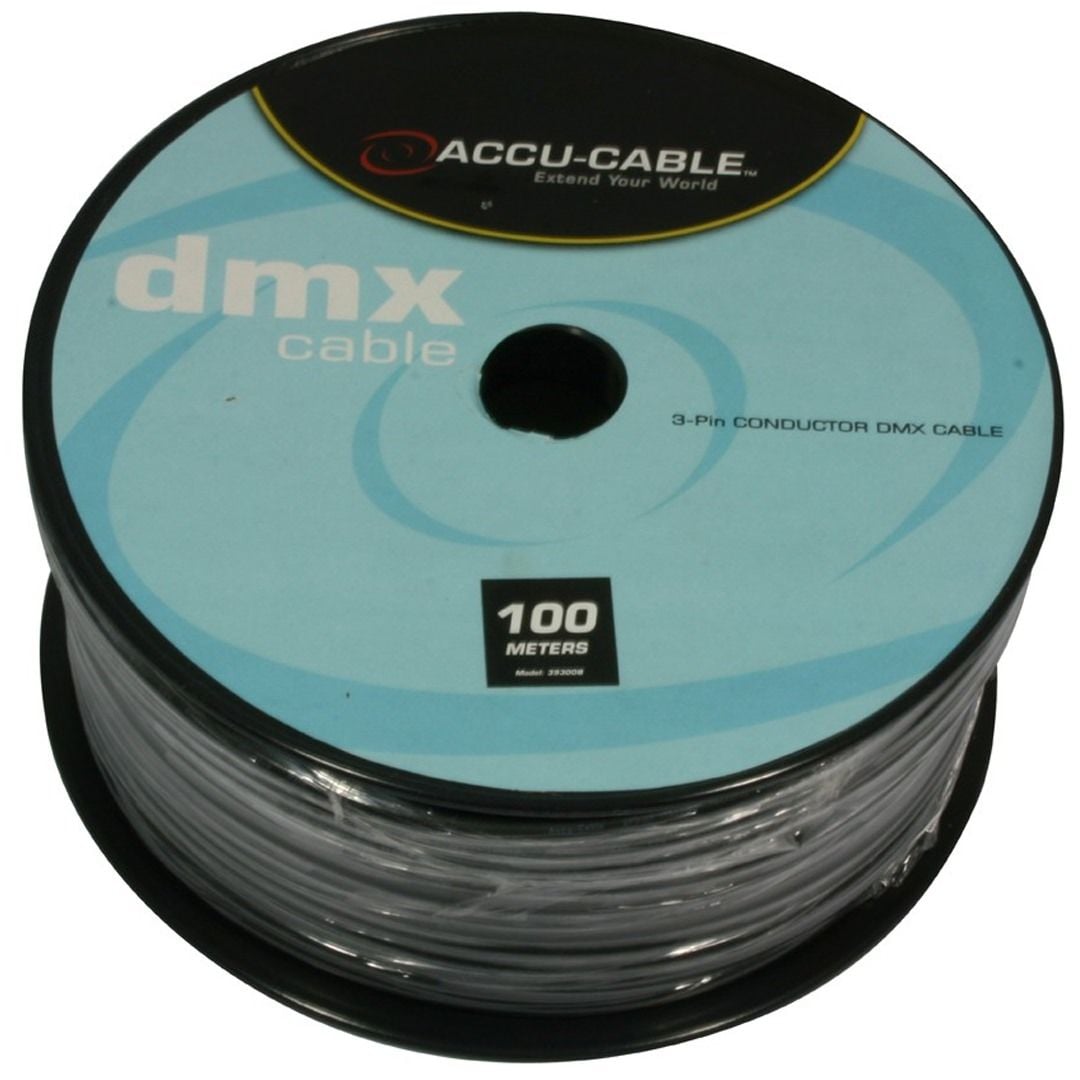 Câble DMX Accu-Cable 3 Broches, 25 Pieds (7.62m), Mâle/femelle, Usage Occasion