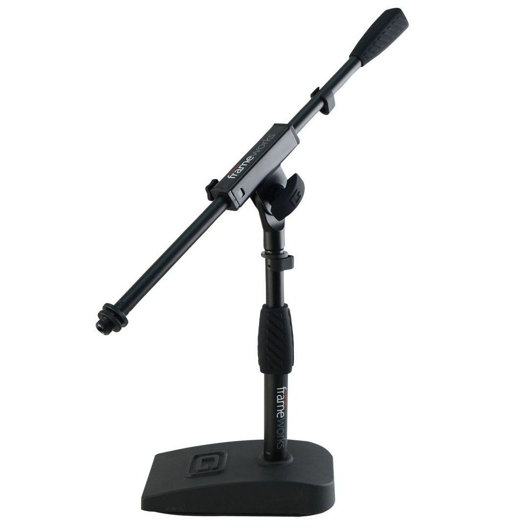 Proel DST150BK – Asta Nana Doppia Da Tavolo Per Microfono Con Giraffa E Base In Acciaio (Nero)