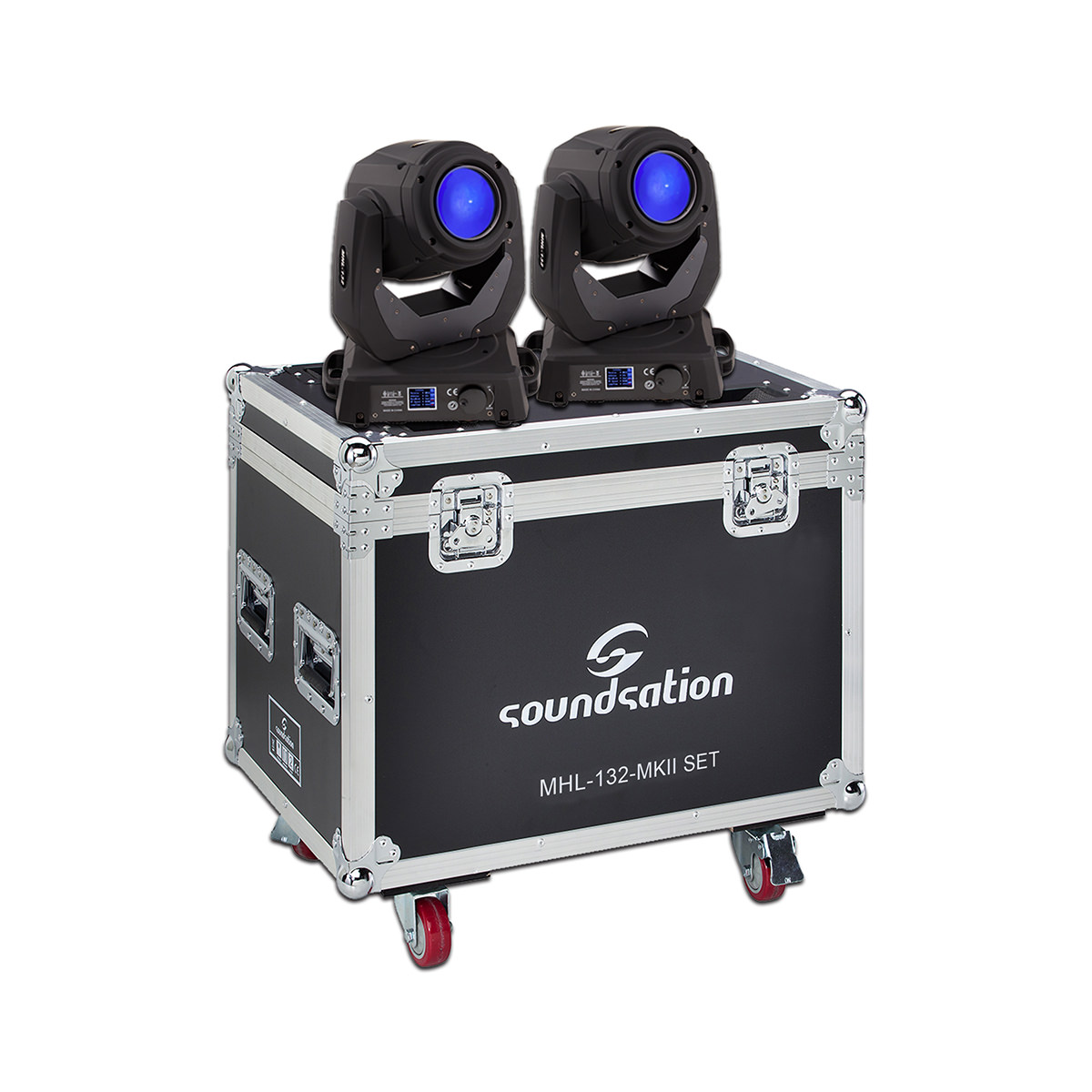 SOUNDSATION MHL-132 MKII SET - Set 2 Teste Mobili Beam con Flight Case