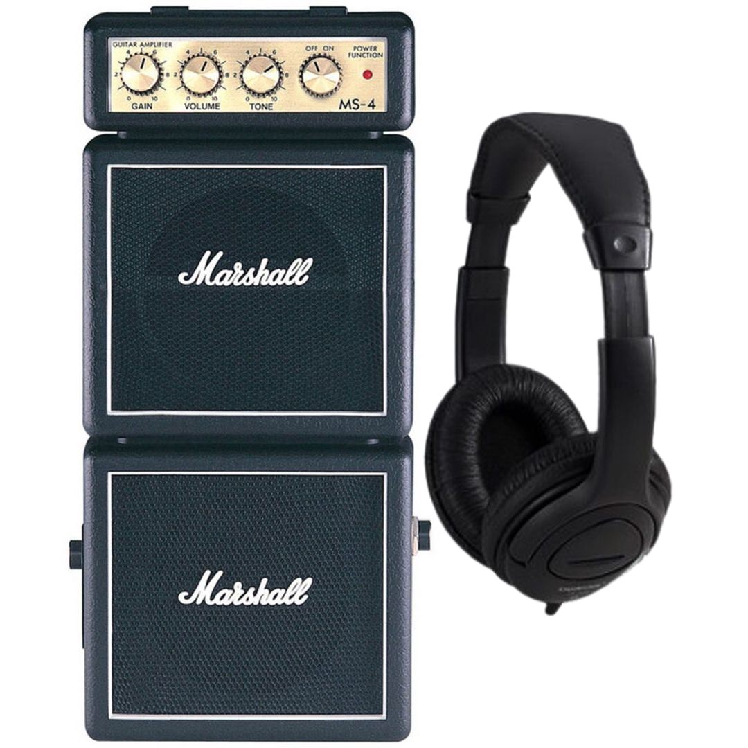 Marshall MS4 Mini Amplificatore Portatile a Batteria Pile per Chitarra con  Cuffie | Musical Store 2005