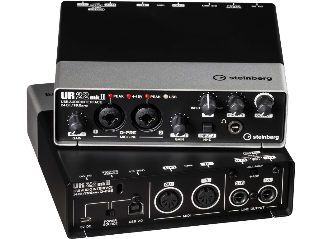 STEINBERG UR22 MK2 Kit Scheda Audio Microfono Shure SM58 Cuffie Cavo