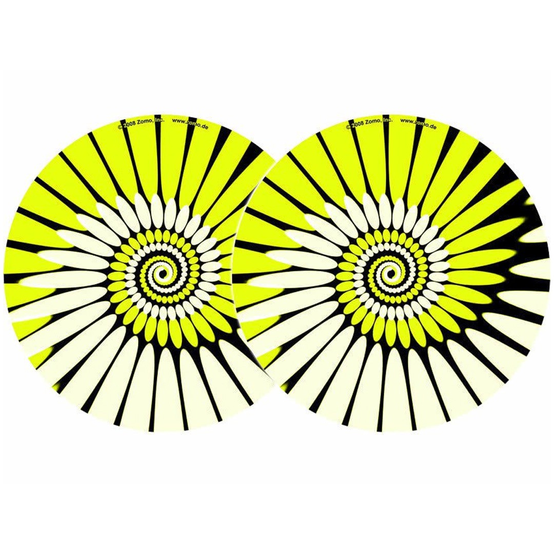 Zomo Slipmats Paint Panno Tappetino per Giradischi Giallo Dj Giallo